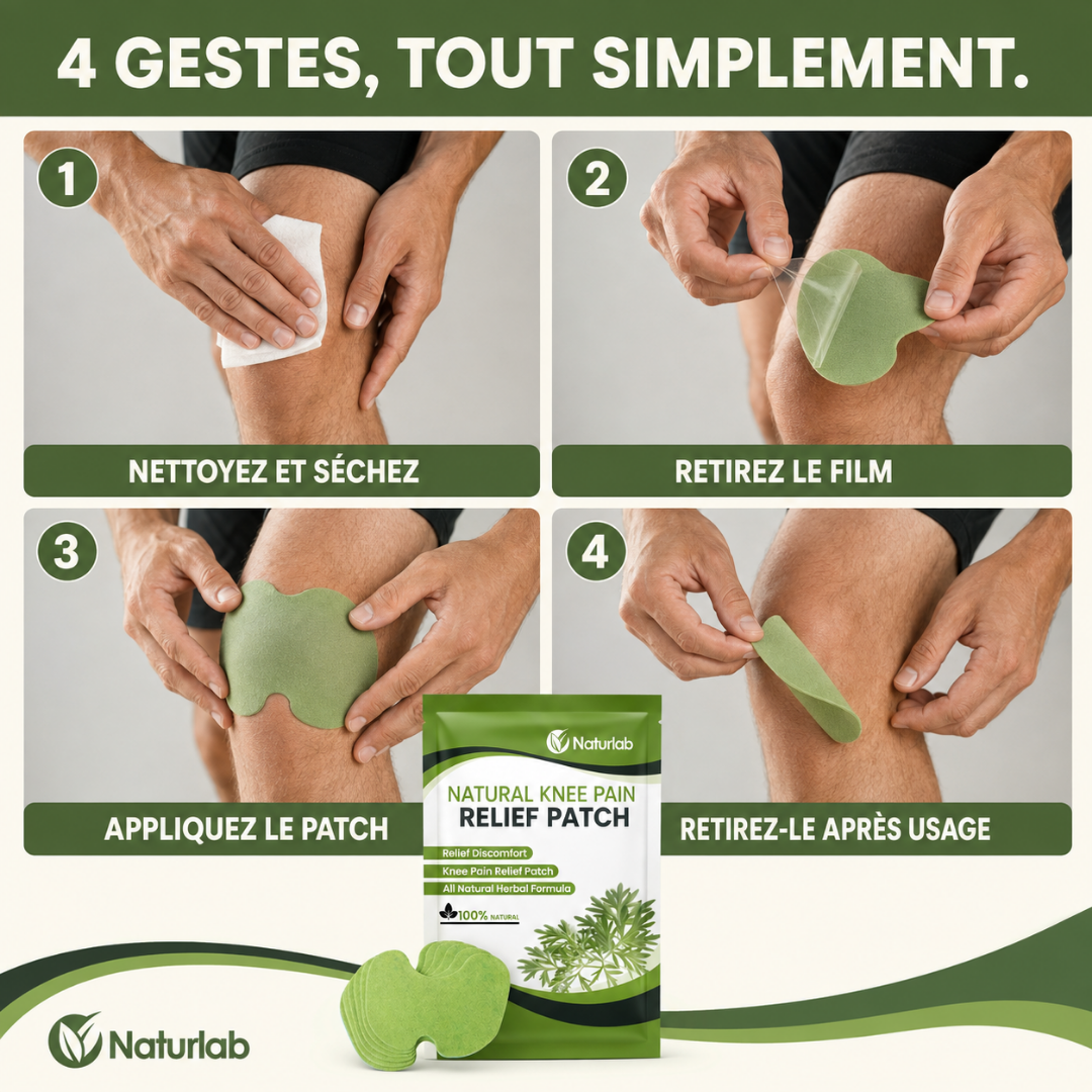 Armova™ — Patch chauffant à l'armoise pour le confort des genoux.