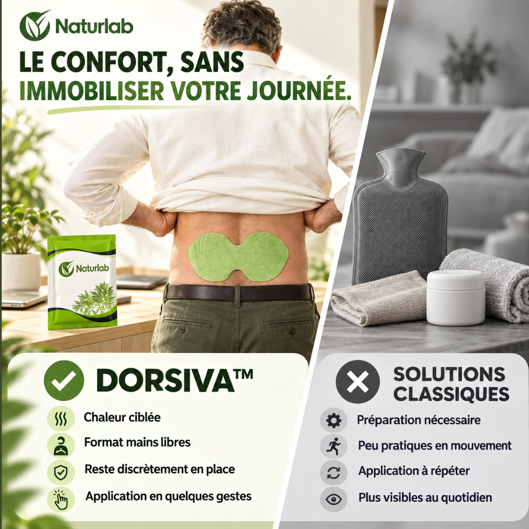 Dorsiva™ — Patch chauffant à l’armoise pour le confort dorsal