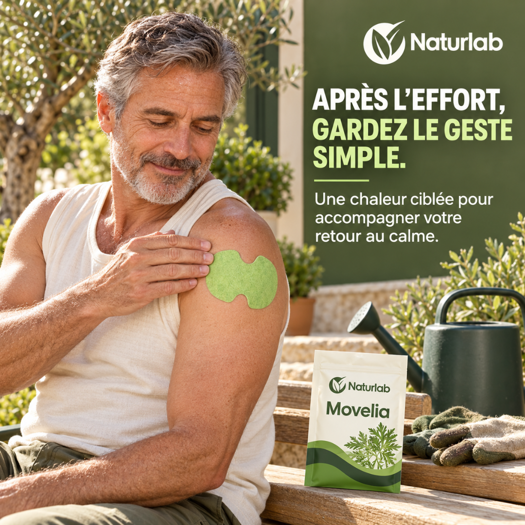 Movelia™— Patch chauffant à l’armoise pour le confort des épaules