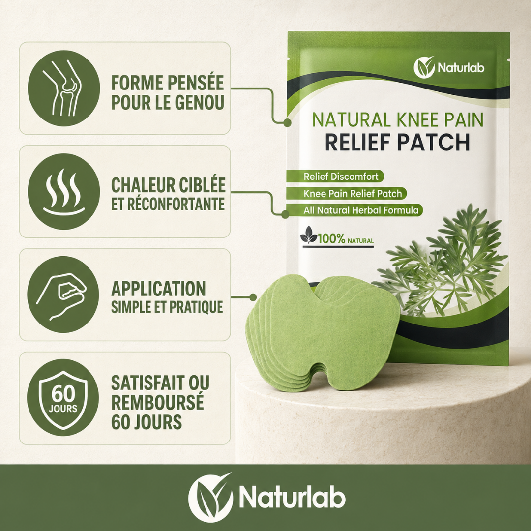 Armova™ — Patch chauffant à l'armoise pour le confort des genoux.